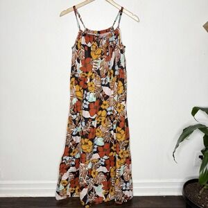 Anthropologie Denyse Tiered Floral Maxi Dress Vacation Resortwear‎ Women's Small